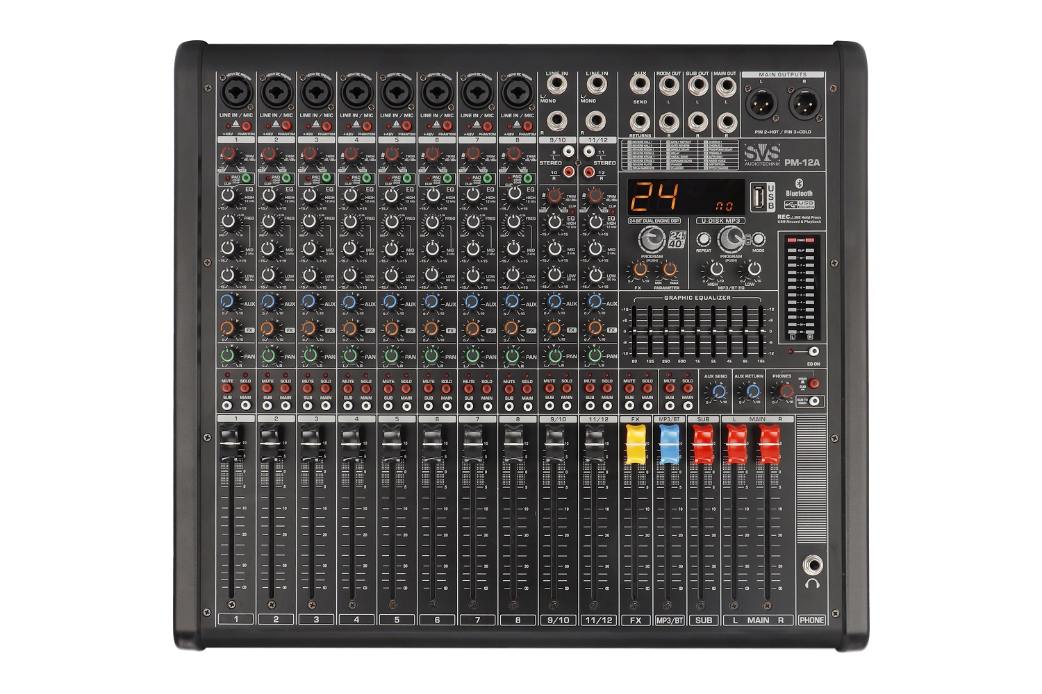 SVS Audiotechnik mixers PM-12A Активный аналоговый микшерный пульт, 12-канальный в Чулыме